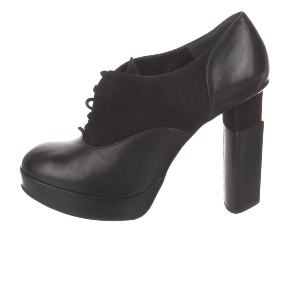 Fendi leather lace up platform shoes